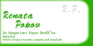 renata popov business card